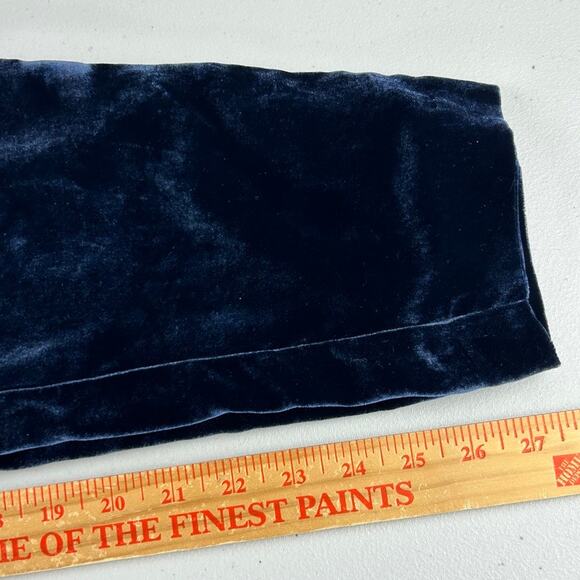 Lafayette 148 Blue Velvet Elastic Waist Pull-On Tuxedo Track S Pant MSRP $598 - Picture 4 of 5